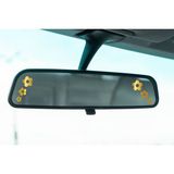 Turuncu Sticker Araç Ayna Çiçek Etiket (2 ADET) 2x2-1,5x1,5-1x1 cm – Araç – Motor – Laptop - Kask Etiket Sticker - Altın - 2x2 cm