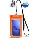 Turuncu Su Geçirmez, Balonlu, Batmaz Telefon Kılıfı, Su Altı Koruyucu, Renkli Tasarım - Seçenek 1