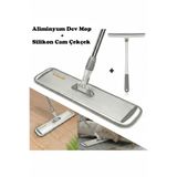 Turuncukoli Dev Sihirli Mop / Silikon Cam Çekçek / Tavan Duvar Yüzey Silme Paspası Mopu / Mikrofiber Sprey Üçgen