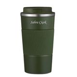 Tusah 304 Pazlanmaz Çelik 500 Ml Kaydırmaz Lastikli Termos Bardak Mug Isme Özel Tek Ebat Haki