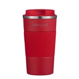 Tusah 304 Pazlanmaz Çelik 500 Ml Kaydırmaz Lastikli Termos Bardak Mug Isme Özel Tek Ebat Kırmızı