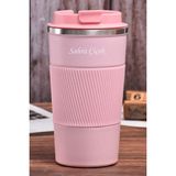 Tusah 304 Pazlanmaz Çelik 500 ml Kaydırmaz Lastikli Termos Bardak Mug Isme Özel Tek Ebat Pembe - 0048-Beyaz - 0 - 249 ml