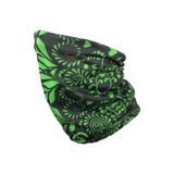 Tusah Bandana Boyunluk, Spor Boyun Isıtıcı, Yarım Yüz Maske, Yeşil-Siyah, Unisex