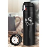 Tusah El Yaprak Desenli Çelik Termos Mug 450 Ml Tek Ebat Elyaprak