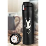 Tusah Kedi Tırmık Desenli Çelik Termos Mug 450 ml
