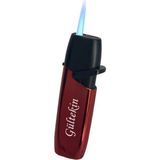 Tusah Metal Kılıflı Rüzgar Geçirmez Torch Jet Çakmak Kutusuz - Kırmızı