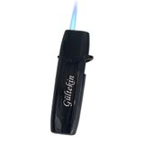 Tusah Metal Kılıflı Rüzgar Geçirmez Torch Jet Çakmak, Parlak Siyah