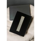 Tusah Taşlı Şarjlı USB Li Çakmak, Metalik, Kişiye Özel