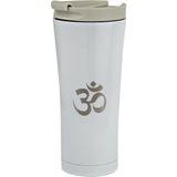 Tusah Yoga Om Desenli Çelik Termos Mug 500 Ml Tek Ebat Beyaz 548Byom