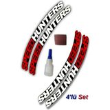 Tusba Market Speedhunters Otomobil Motosiklet 3D Lastik Jant Yazısı Arma Sticker Şerit | Kırmızı Beyaz _ 4'lü - 35/40 - Beyaz - Kırmızı