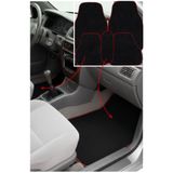 TUSBA MARKET Toyota Corolla Efsane Kasa (1992–1998) Uyumlu 5 Parça Kırmızı Kenarlı Oto Halı Paspas Seti