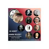 Tu&Se Candles 10 Adet Atatürk Rozeti – 44Mm Buton Rozet, Tarihi Ve Anımsal