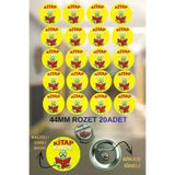 tuse rozet dükkanı 20 Adet Kitap Kurdu İğneli Buton Rozet Kitap Kurdu– 44Mm Buton Rozet, 20 Adet İğneli Buton Rozet