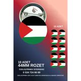 tuse rozet dükkanı FİLİSTİN ROZET 44MM Filistin Rozet 44Mm 10 Adet