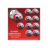 tuse rozet dükkanı Okul isimli 10 Adet 29 Ekim Rozeti Okul İsimi Yazılır 29 Ekim Rozeti – 44Mm Buton Rozet, 10 Adet