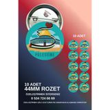 tuse rozet dükkanı PALESTINE ROZET 44MM Palestine Rozet 44Mm 10 Adet