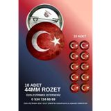 tuse rozet dükkanı TÜRK BAYRAĞI ROZET 44MM Türk Bayraği Rozet 44Mm 10 Adet