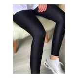 Tusebu Kadın Yüksek Bel Parlak Efekt Toparlayıcı Siyah Spor Tayt Esnek Kumaş Fitness & Günlük Kullanım
