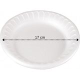 Tusemix 17 cm Yuvarlak 100LÜ Köpük Tabak Yuvarlak 17 cm Mod 33 A 100 Adet 33A - 100 lü
