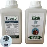 Tusorb İkili Set Zeolit Hayvan Yem Katkısı Ve Sıvı Koku Emici Birlikte