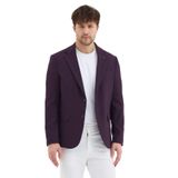 Tussio Erkek Bordo Poliviskon Kumaşlı Slim Fit Kendinden Mendilli Mono Yaka Spor Blazer Ceket Bordo 54