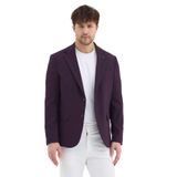 Tussio Erkek Bordo Poliviskon Kumaşlı Slim Fit Kendinden Mendilli Mono Yaka Spor Blazer Ceket Bordo 58