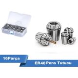 Tutex ER40 Cnc Freze Torna Takım Tutucu Pens Seti 16 Parça