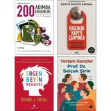 Tuti Kitap Ergen Beyin Rehberi (Daniel Siegel) + 200 Adımda Ergenlik Rehberi (Ömür Kurt) + Ergenlik Kapıyı Çarpınca (Akademisyen Anne Saniye Bencik Kangal) + Yetişin Gençler (Selçuk Şirin) / 4lü Set