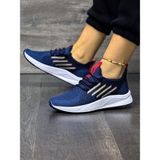 Tutinom Unisex Ortopedik Yumuşak Taban Günlük Yazlık Sneaker Spor Ayakkabı - Lacivert - Kırmızı