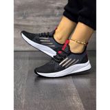 Tutinom Unisex Ortopedik Yumuşak Taban Günlük Yazlık Sneaker Spor Ayakkabı - Siyah - Kırmızı