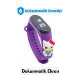 tutkanstore Hello Kitty Figürlü Çocuk Kol Saati Dokunmatik Led Su Geçirmez Kız Kol Saati