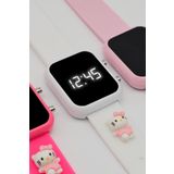 tutkanstore Kitty Figürlü Çocuk Kol Saati Su Geçirmez Kız Kol Saatleri 3 Yaş Üzeri Uyumludur (Beyaz)