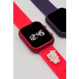 tutkanstore Kitty Figürlü Çocuk Kol Saati Su Geçirmez Kız Kol Saatleri 3 Yaş Üzeri Uyumludur (Kırmızı)