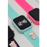 tutkanstore Kitty Figürlü Çocuk Kol Saati Su Geçirmez Kız Kol Saatleri 3 Yaş Üzeri Uyumludur (Su Yeşili)