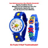 tutkanstore Taraftar Çocuk Kol Saati İsme Özel Lacivert Renk Bileklik Zamanı Öğretici Sarı Lacivert 3 Yaş Üzeri