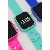 tutkanstore Tavşan Figürlü Çocuk Kol Saati Dijital Led Kız Erkek Kol Saatleri 3 Yaş Üzeri Uyumludur (Yeşil)