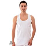 Tutku 0101-12 Beyaz 12 Adet 0101 Erkek Penye Atlet