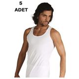 Tutku 0101 Pamuk Penye 5'li Beyaz Erkek Atlet