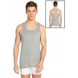 Tutku 0118 (M-2 BEDEN) (3 AD) Ribana Sporcu Rambo Spor Erkek Pamuklu Atlet GRİ