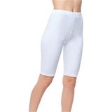 Tutku 0156 Kadın Düz Penye Pamuklu Kısa Tayt - Beyaz - L - XL
