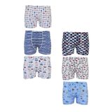 Tutku 0254 Desenli 6'lı Çok Renkli Erkek Çocuk Boxer