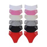 Tutku 12 'li Firuze Dantelli Bayan Elastan Bikini Külot Kombin