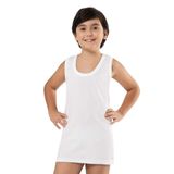 Tutku-3'lü Tutku Erkek Çocuk Penye Atlet-Beyaz-3-4 yaş