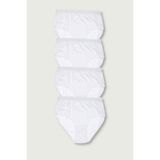 Tutku 4'lü Paket Yüksek Bel Pamuk Ribana Kadın Bato Külot - 2XL - Siyah - Beyaz - Gri