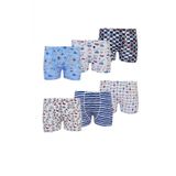Tutku 6lı Erkek Çocuk Renkli Boxer Desenli Baskılı Pamuklu Rahat