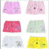 Tutku 6'lı Paket Baskılı Elastan Kız Çocuk Külot Boxer Şort - 3 - 4 Yaş - Açık Pembe