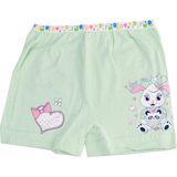 Tutku 6'lı Paket Baskılı Elastan Kız Çocuk Külot Boxer Şort - 5 - 6 Yaş - Yeşil