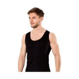 Tutku 6'Lı Paket Erkek Ribana Atlet Siyah - 3XL