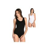 Tutku Bayan Kalın Askı 1 Siyah-1 Beyaz Çıtçıtlı Body, T6T6U79HED4