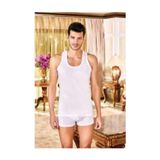 Tutku Berrak 1004 Model Erkek Beyaz 6'lı Paket %100 Pamuk Klasik Penye Atlet